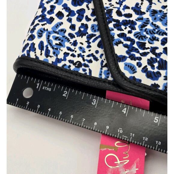 NWT Lilly Pulitzer BENTON Clutch Bag Removable Shoulder Chain Blue Rhinestone - Picture 9 of 10